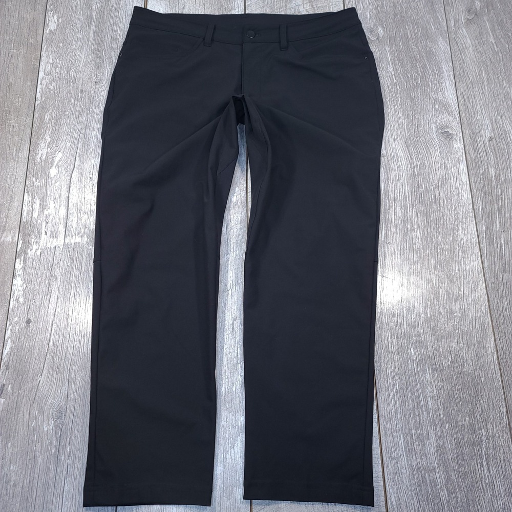 Lululemon ABC Classic Fit Pants Mens 34x28.5 Black Technical 5-Pocket Trousers